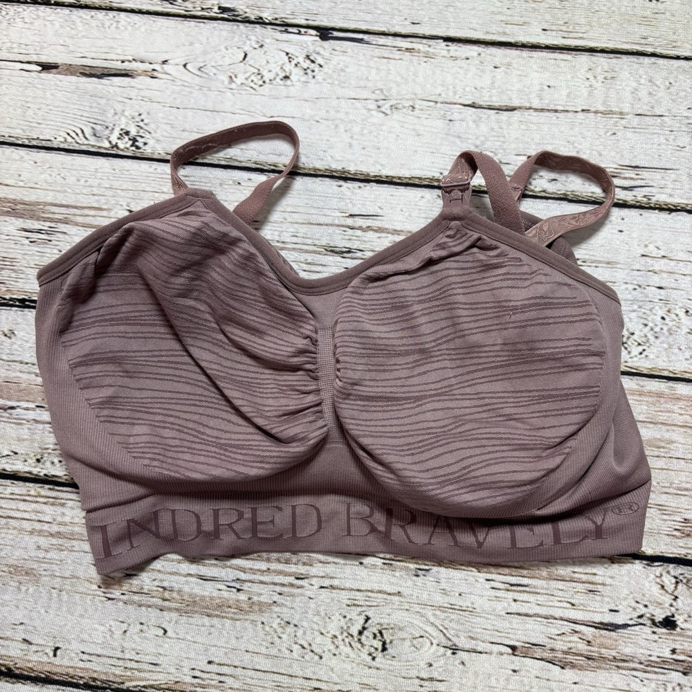Kindred Bravely Sublime Hands Free Pumping and Nursing Bra Brown Size XL